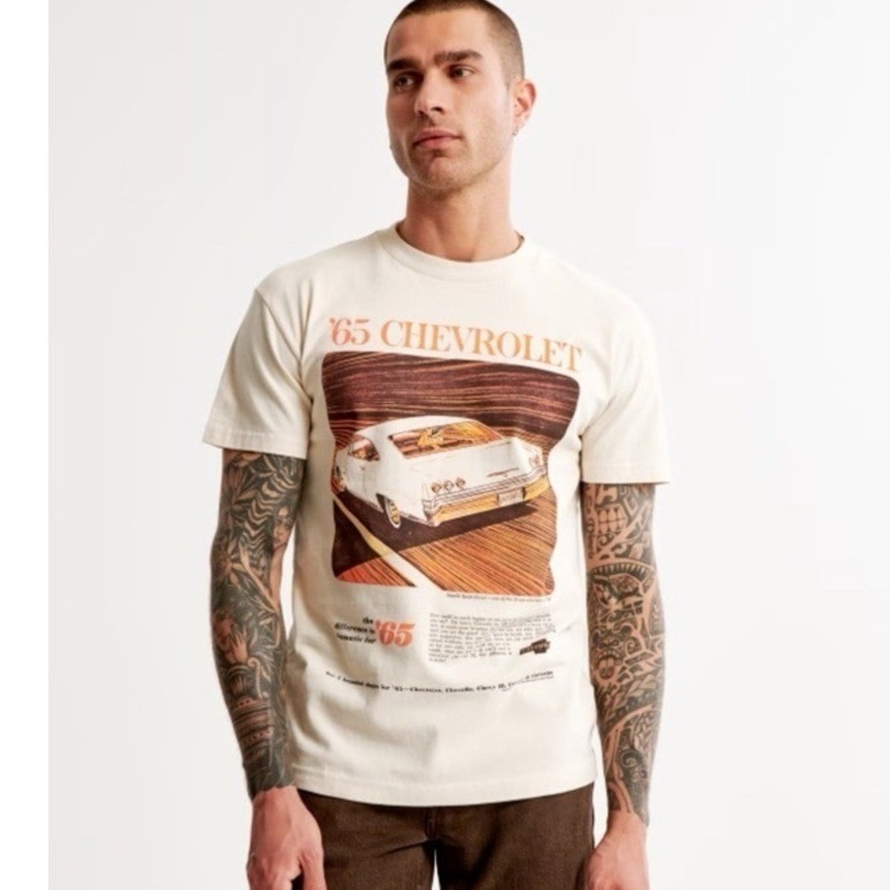 Abercrombie & Fitch‎ Men's Short Sleeve T-Shirt '65 Chevrolet Size L